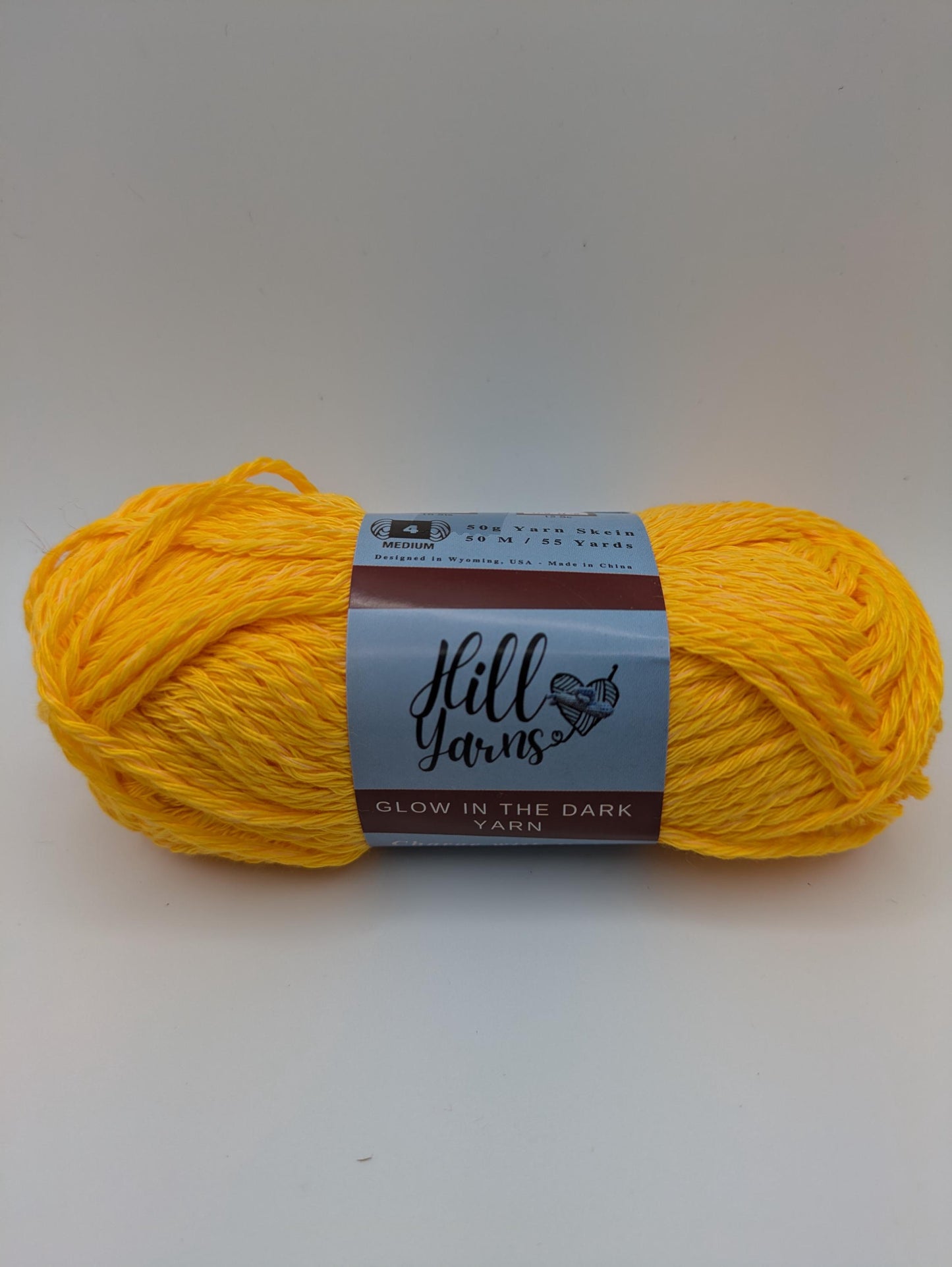 Glow in the Dark Yarn Fall Harvest Collection | One Skein 55m | Glow in the Dark Yarn for Crochet | Glow in the Dark Yarn for Knitting