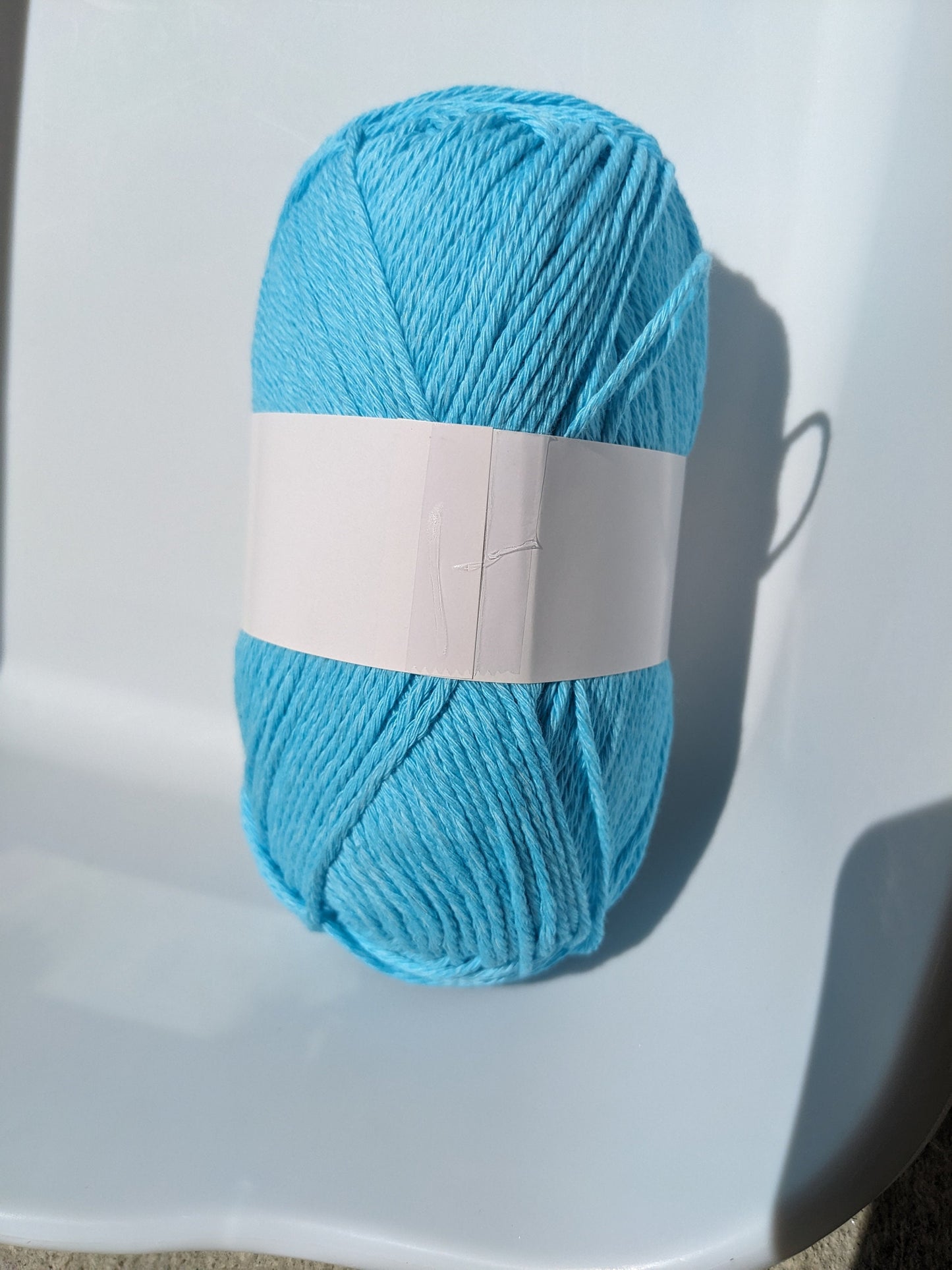 Blue Glow In the Dark Yarn | Glows Blue | Full Size 200g Skein | Cotton Yarn | Cotton Candy Glow: Electric Blue Berry