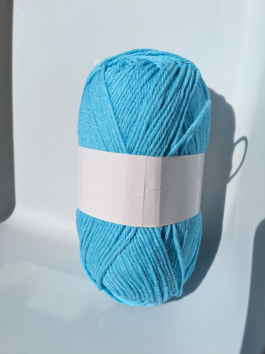 Blue Glow In the Dark Yarn | Glows Blue | Full Size 200g Skein | Cotton Yarn | Cotton Candy Glow: Electric Blue Berry