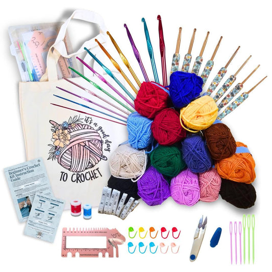 Crochet Kit For Beginners | Beginner Crochet Kit For Adults | Easy Crochet Kit | Crochet Hooks | Crocheting Kit | Crochet Supplies | Pattern