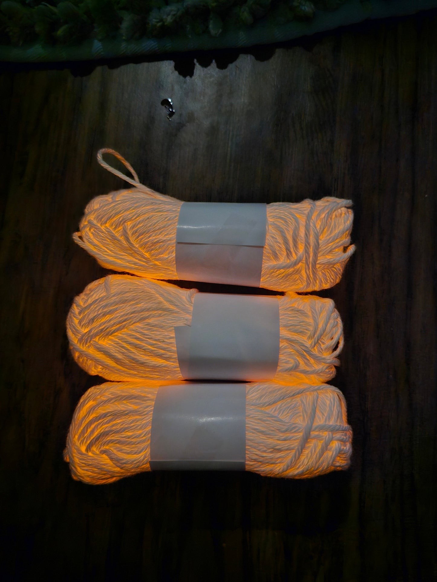 Glow in the Dark Yarn Cotton | 50g Mini Skein | Cotton Candy Glow Yarn | Glow in the Dark Yarn for Crochet | Glowing Yarn for Knitting