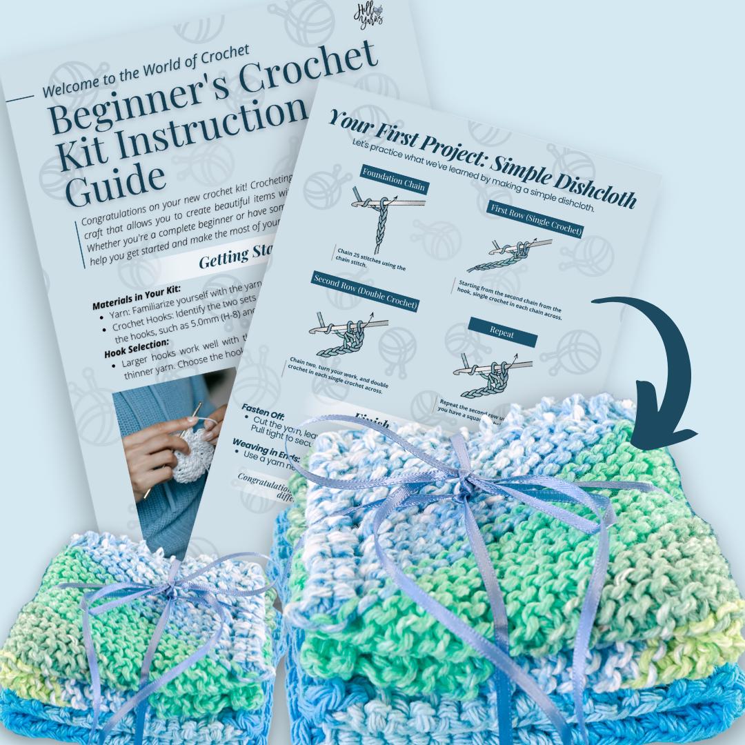 Crochet Kit For Beginners | Beginner Crochet Kit For Adults | Easy Crochet Kit | Crochet Hooks | Crocheting Kit | Crochet Supplies | Pattern