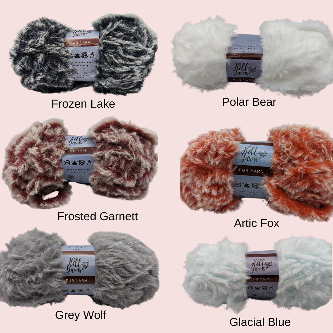 Fur Yarn - Ultra Soft | 50g One Skein 30m/32Y | Fluffy Yarn | 100% Polyester | Faux Fur Yarn | Fluffy Yarn | Soft Yarn for Knitting 6 Weight