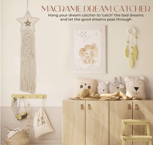 Macrame Kit for Beginners | 4-in-1 Macrame | Macrame Wall Decor w/ Cord, Beads & Wooden Rings | Macrame Plant Hanger Kit | Macrame Supplies