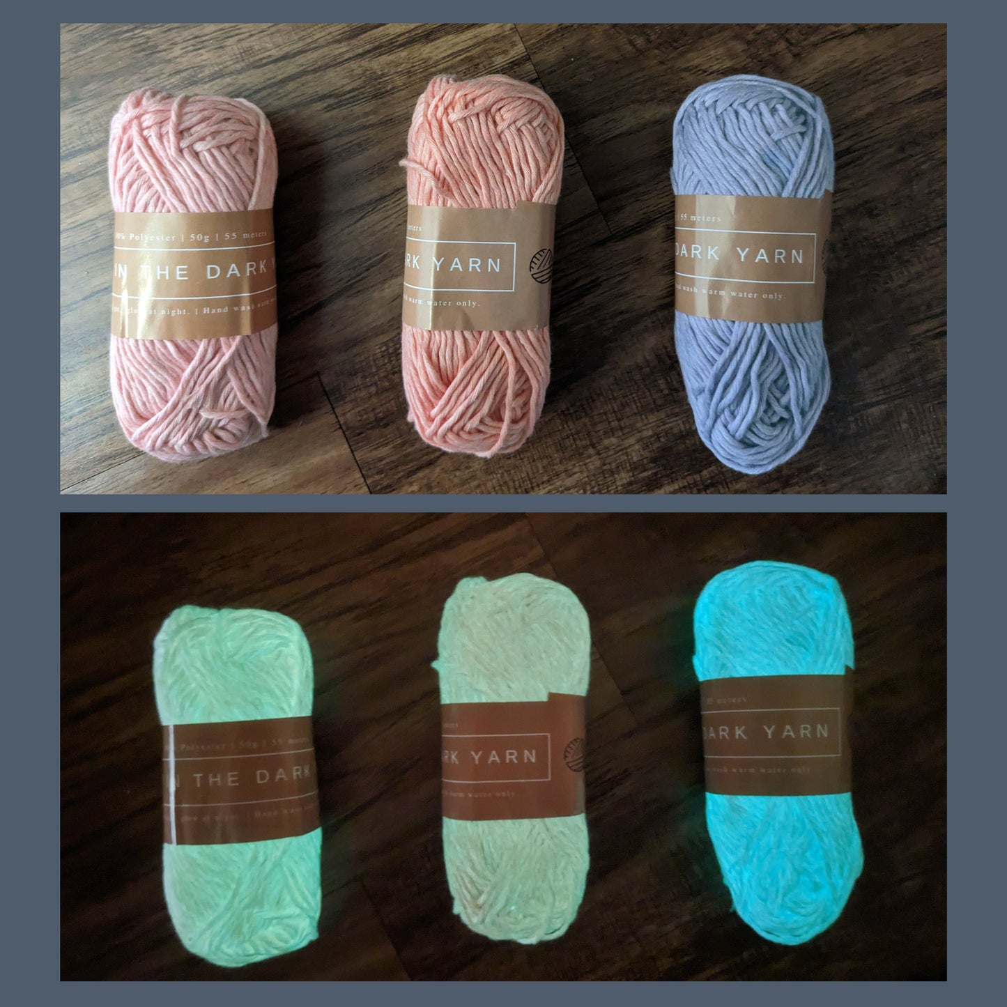 Glow in the Dark Yarn | Four Skeins 220 m | Glow in the Dark Yarn for Crochet | Glow in the Dark Yarn for Knitting