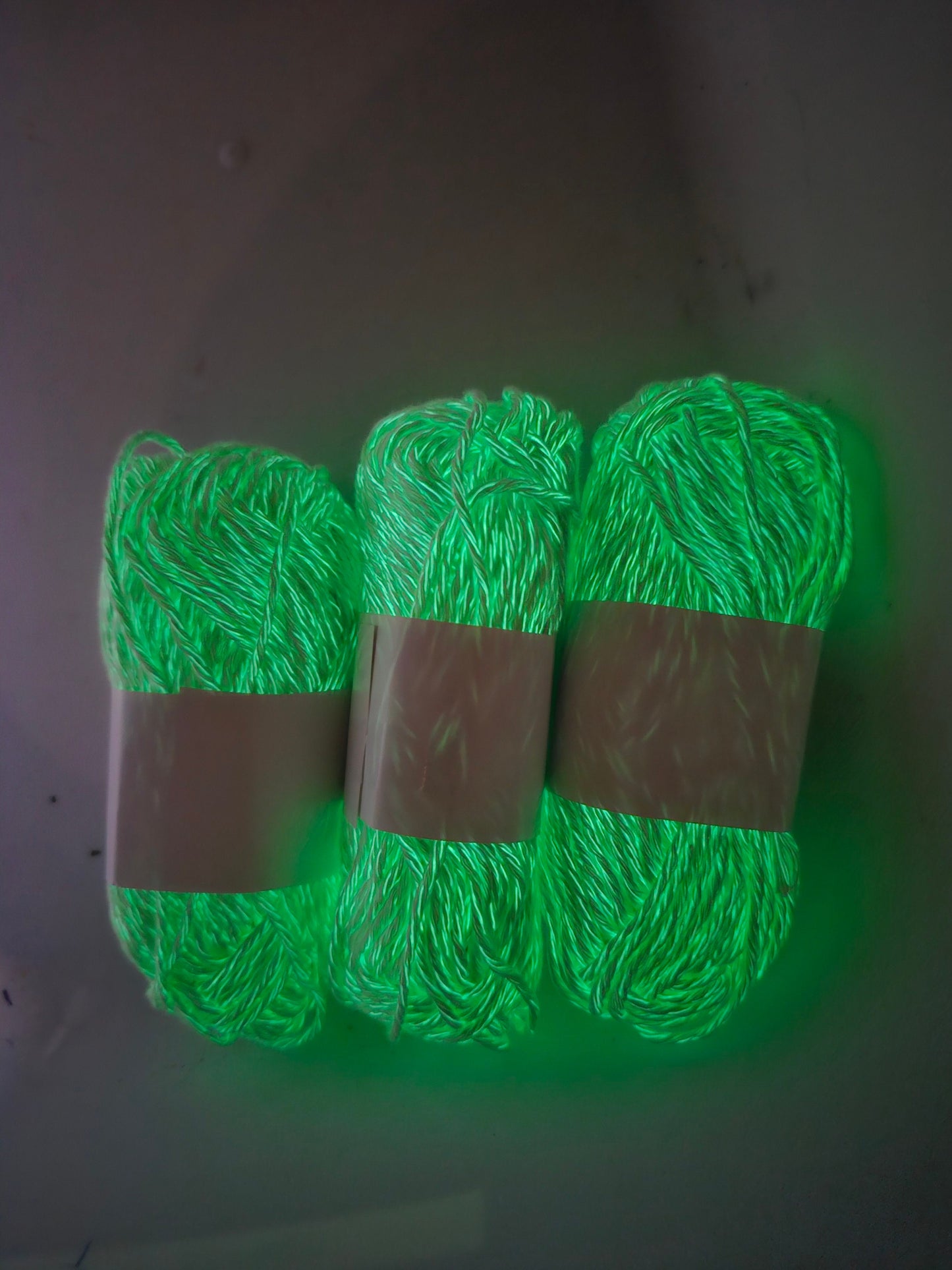 Glow in the Dark Yarn Cotton | 50g Mini Skein | Cotton Candy Glow Yarn | Glow in the Dark Yarn for Crochet | Glowing Yarn for Knitting