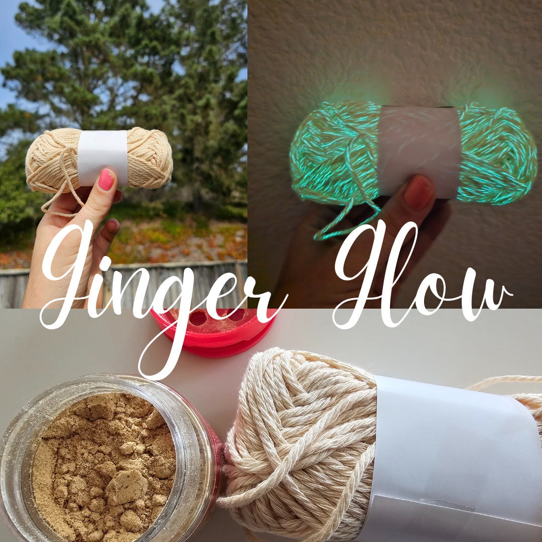 Glow in the Dark Yarn Cotton | 50g Mini Skein | Cotton Candy Glow Yarn | Glow in the Dark Yarn for Crochet | Glowing Yarn for Knitting