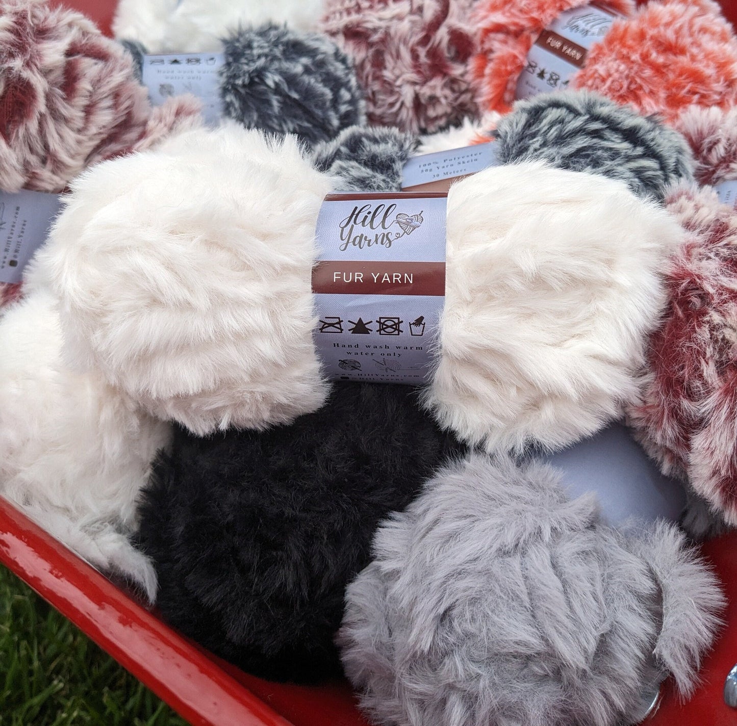 Fur Yarn Ultra Soft Three Pack | 90 m Yarn 200g | Fluffy Yarn | 100% Polyester | Faux Fur Yarn | Soft Yarn for Knitting