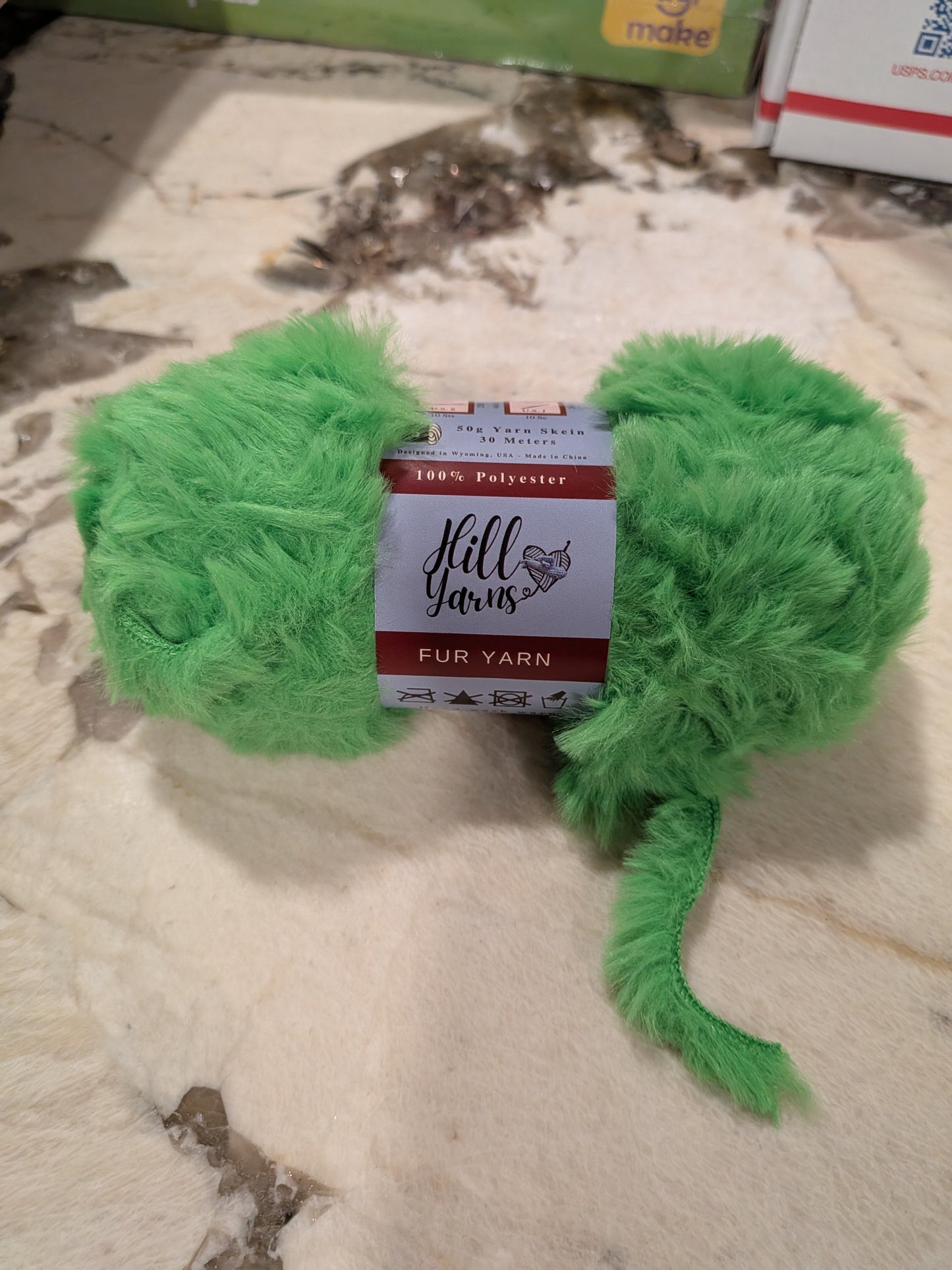 Green Fur Yarn