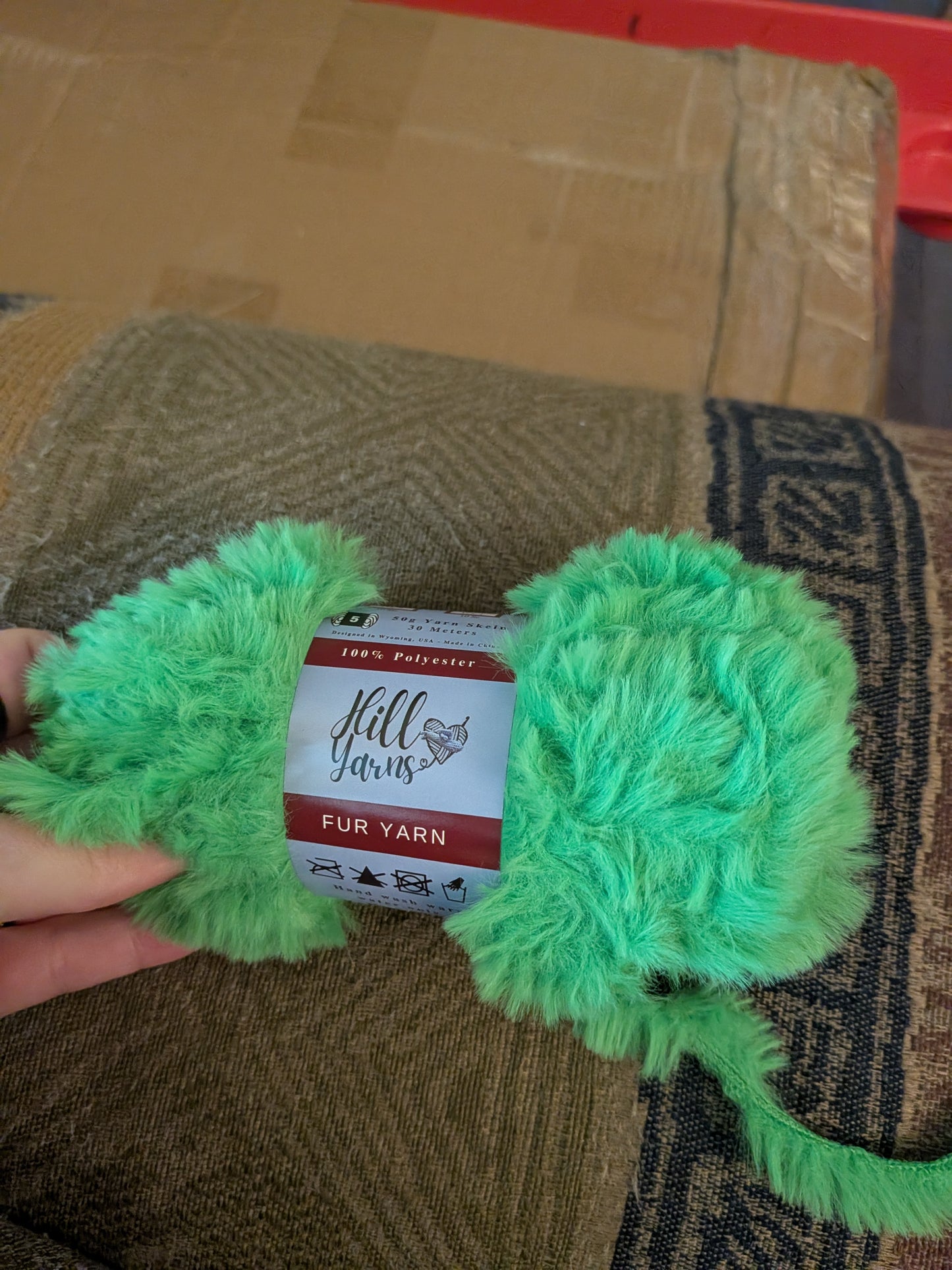 Green Fur Yarn